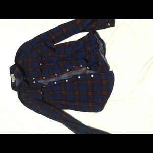 Blue and red flannel